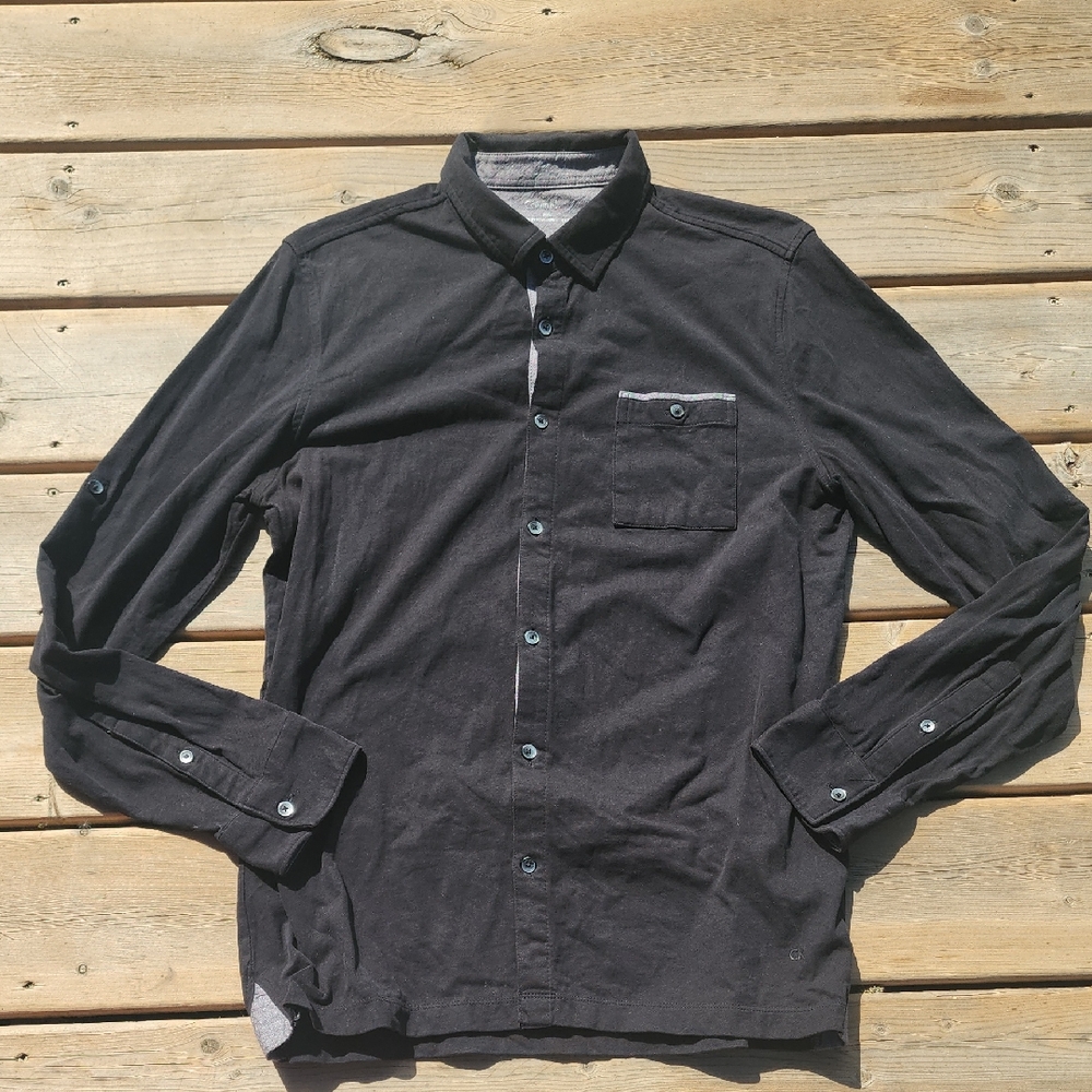 (M) Calvin Klein CK 100% Cotton Comfortable Button Down Academia Classic Office